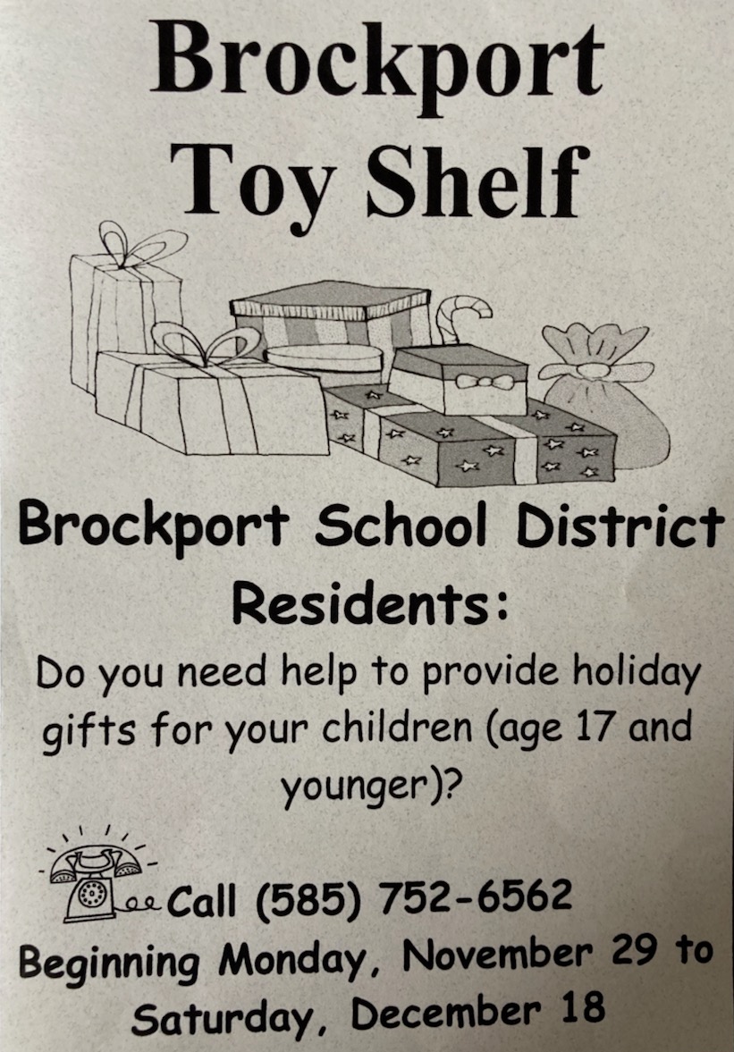 Brockport toy Shelf Advertisement